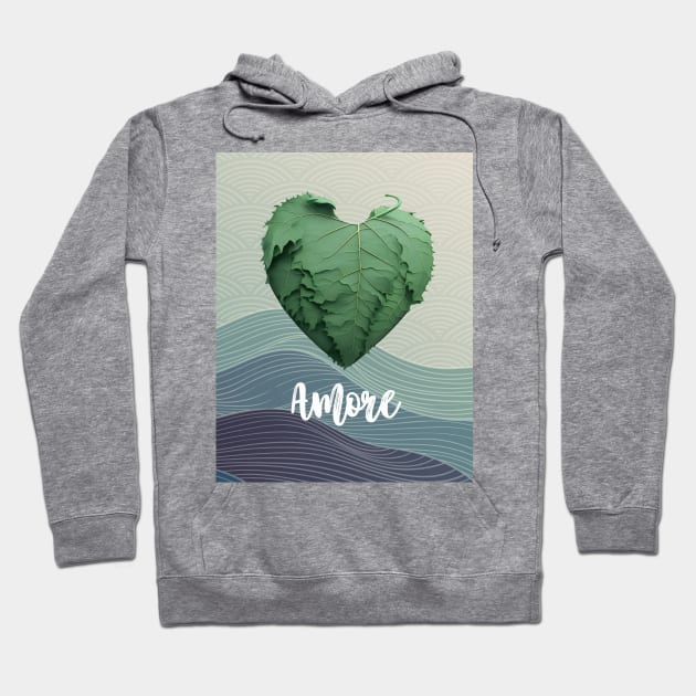 Love Nature No. 2: Amore Green Valentine's Day Hoodie by Puff Sumo